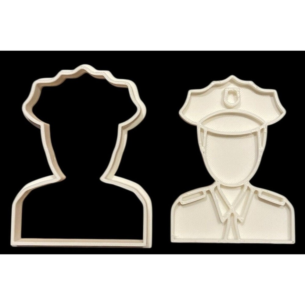 3D Printed Cookie Cutter - 3.5" Policeman #1010